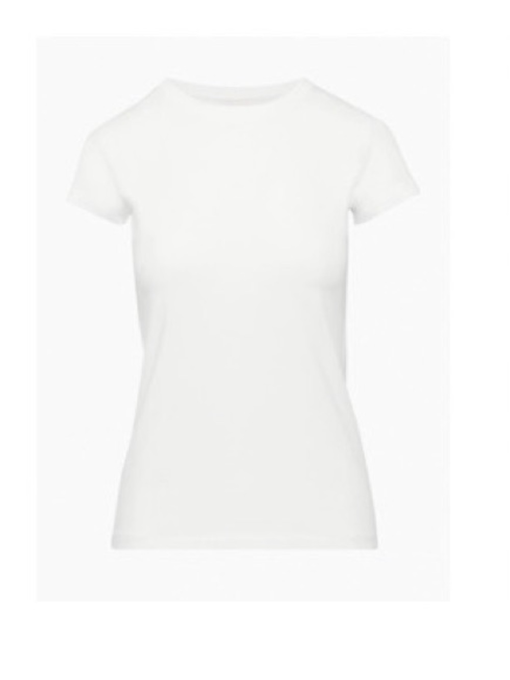 Aritzia White Short Sleeve Crew Neck Tee